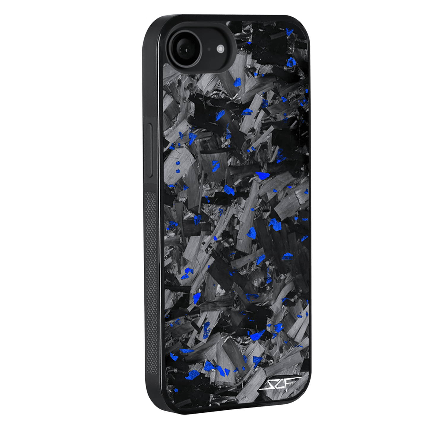 iPhone | Blue Flake Real Forged Chunk Carbon Fiber Phone Case | CLASSIC Series