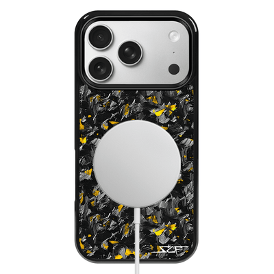 iPhone | Gold Flake Real Forged Carbon Fiber Phone Case | CLASSIC Series