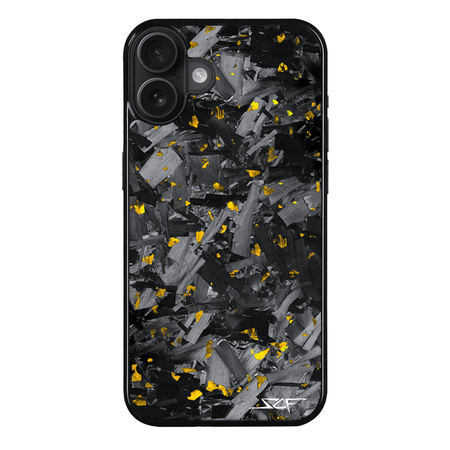 iPhone | Gold Flake Real Forged Chunk Carbon Fiber Phone Case | CLASSIC Series