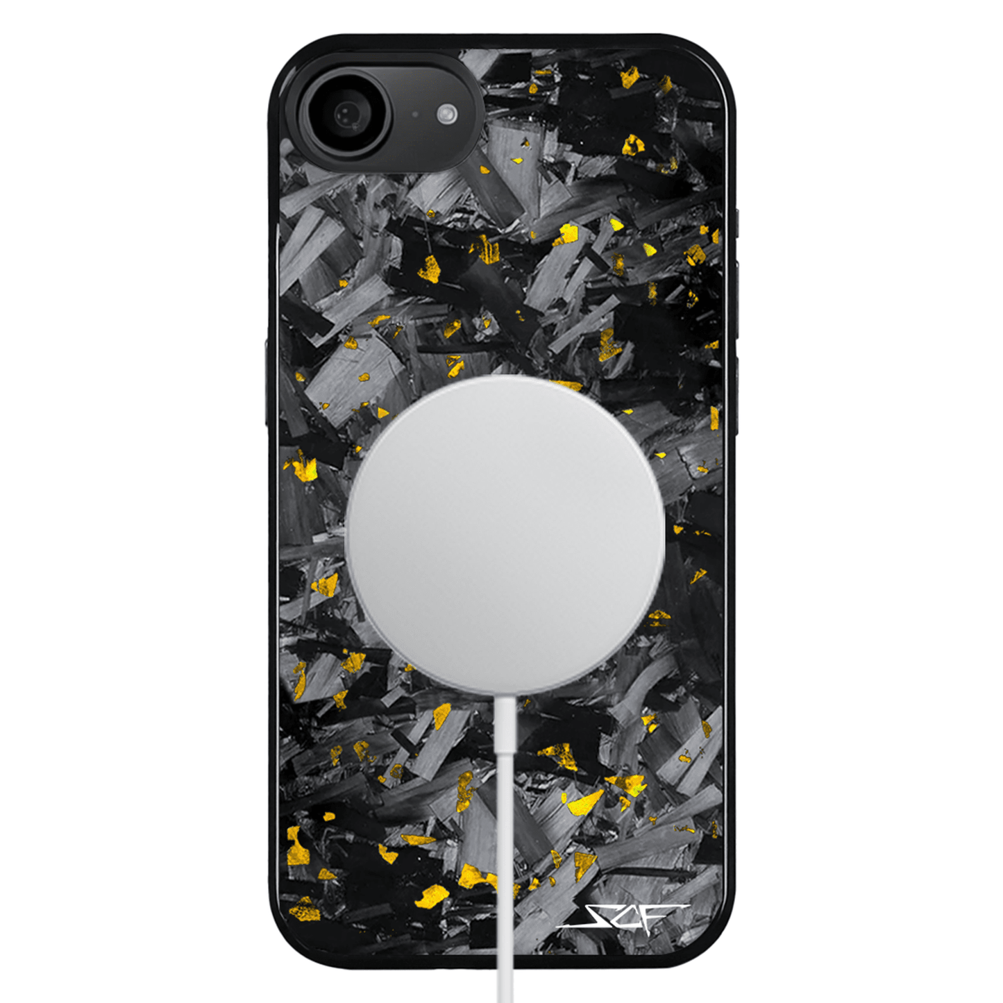 iPhone | Gold Flake Real Forged Chunk Carbon Fiber Phone Case | CLASSIC Series
