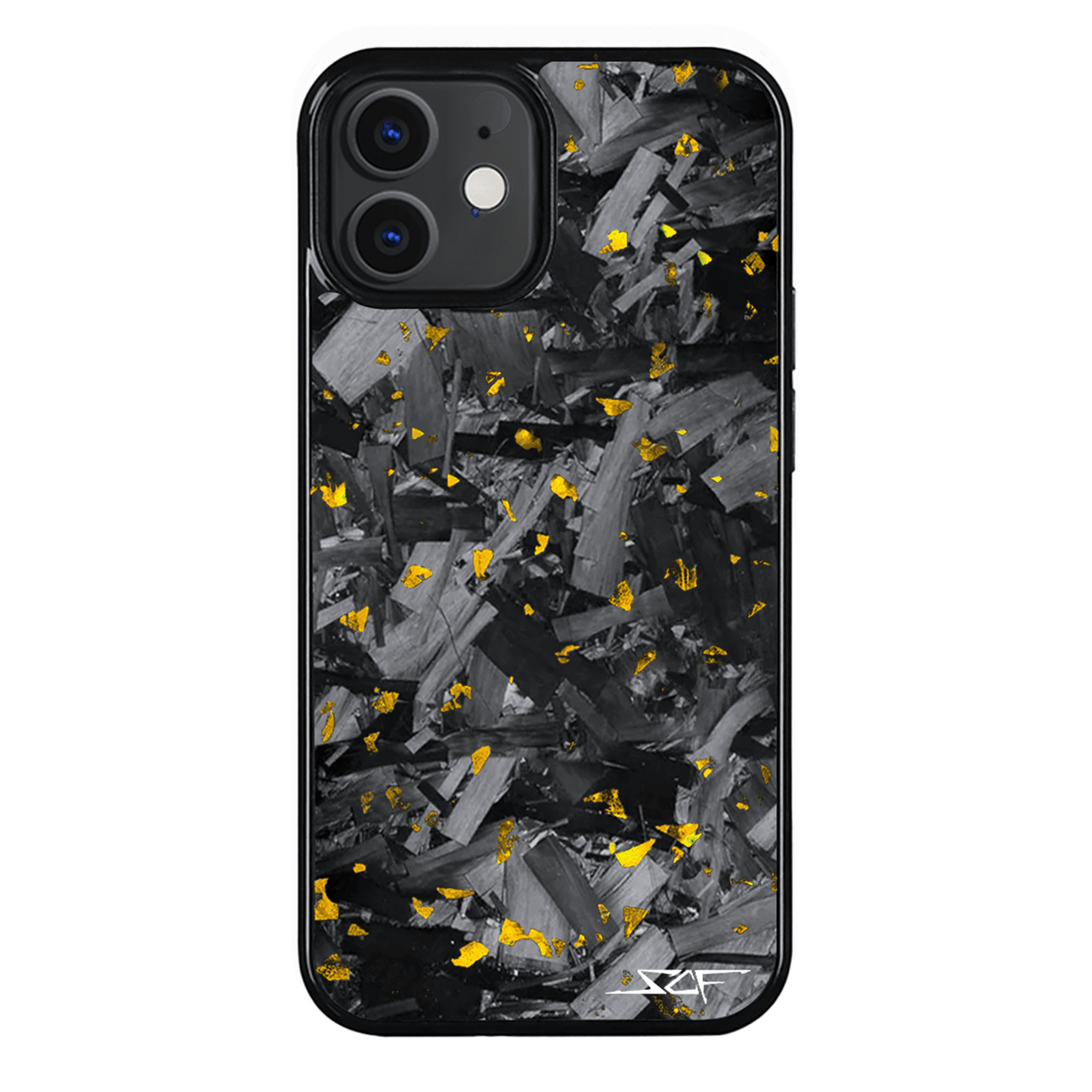 iPhone | Gold Flake Real Forged Chunk Carbon Fiber Phone Case | CLASSIC Series