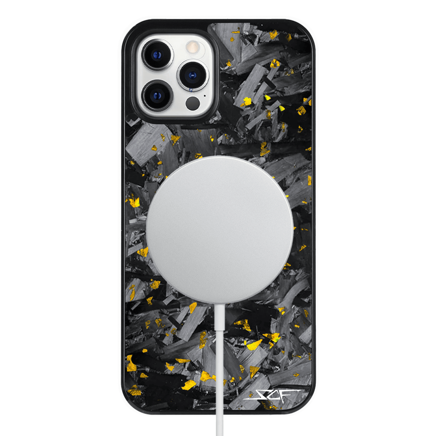 iPhone | Gold Flake Real Forged Chunk Carbon Fiber Phone Case | CLASSIC Series