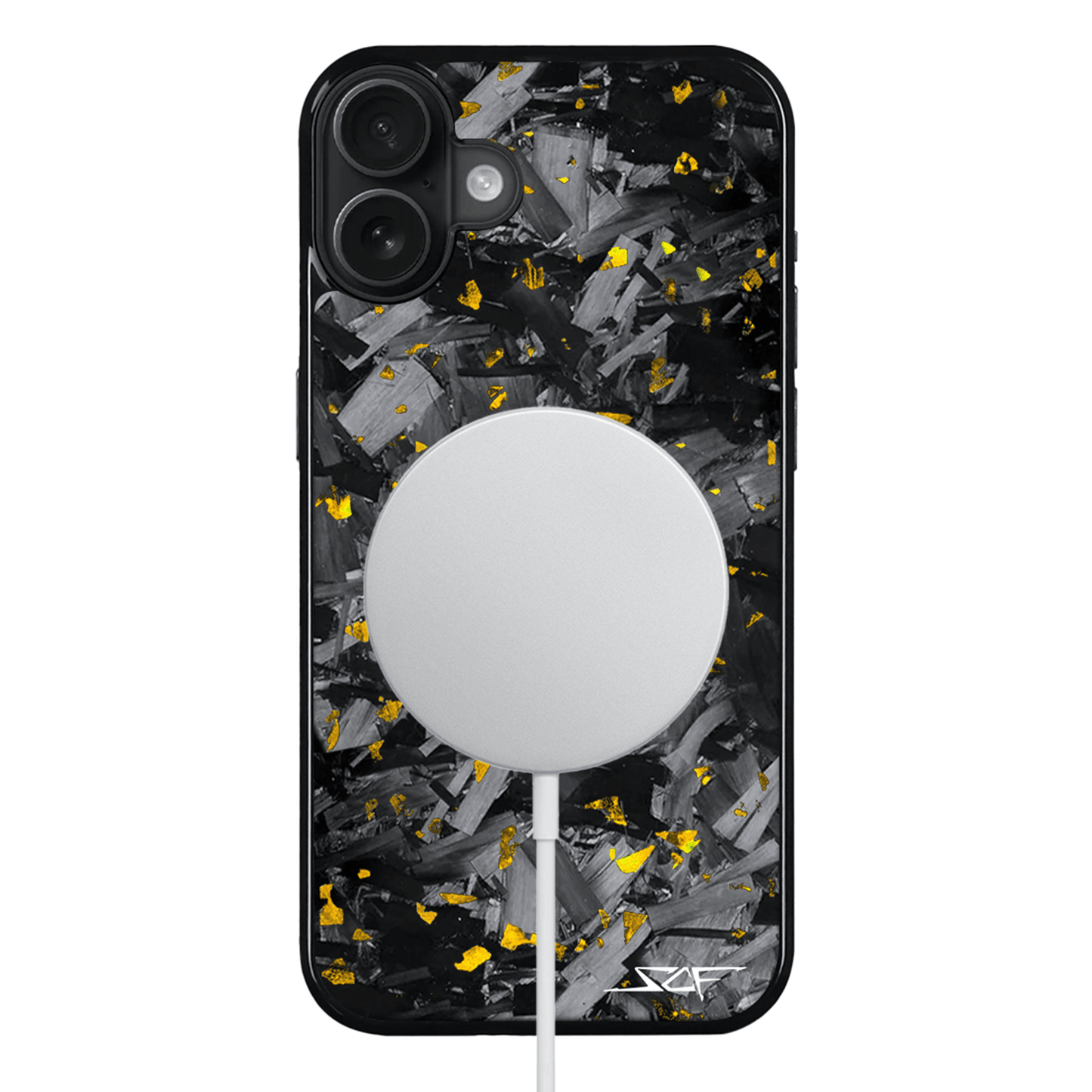 iPhone | Gold Flake Real Forged Chunk Carbon Fiber Phone Case | CLASSIC Series