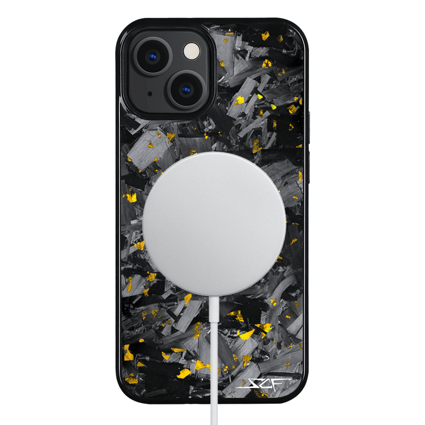 iPhone | Gold Flake Real Forged Chunk Carbon Fiber Phone Case | CLASSIC Series