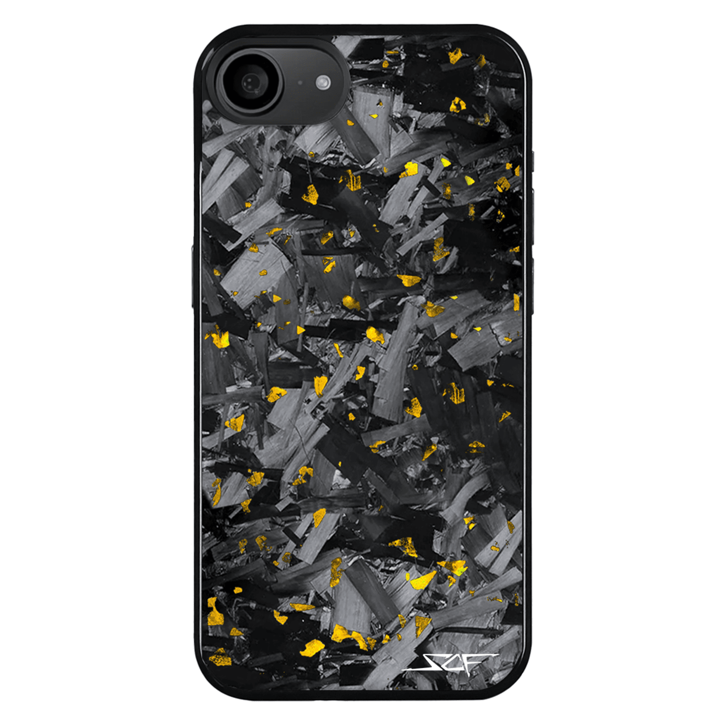 iPhone | Gold Flake Real Forged Chunk Carbon Fiber Phone Case | CLASSIC Series