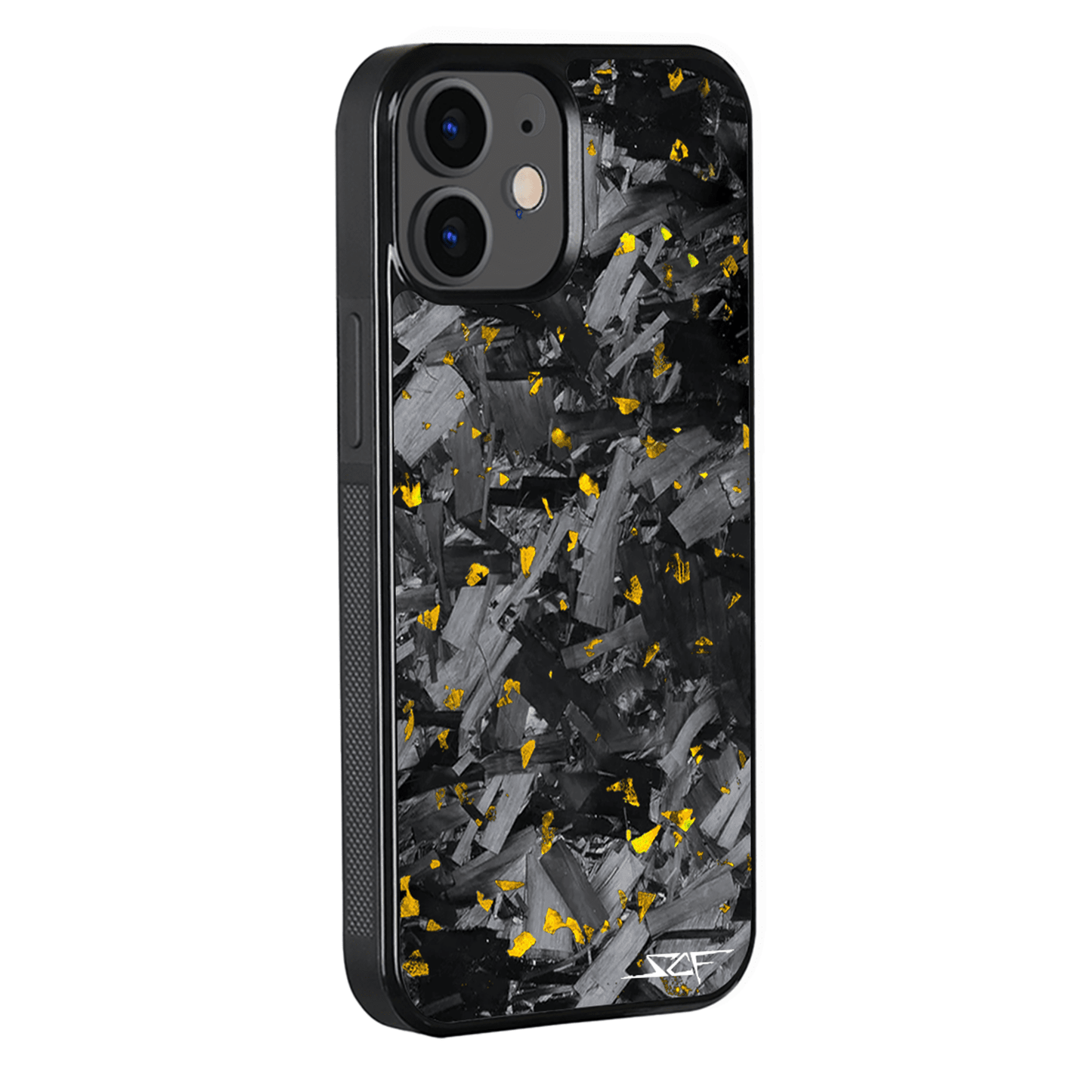 iPhone | Gold Flake Real Forged Chunk Carbon Fiber Phone Case | CLASSIC Series