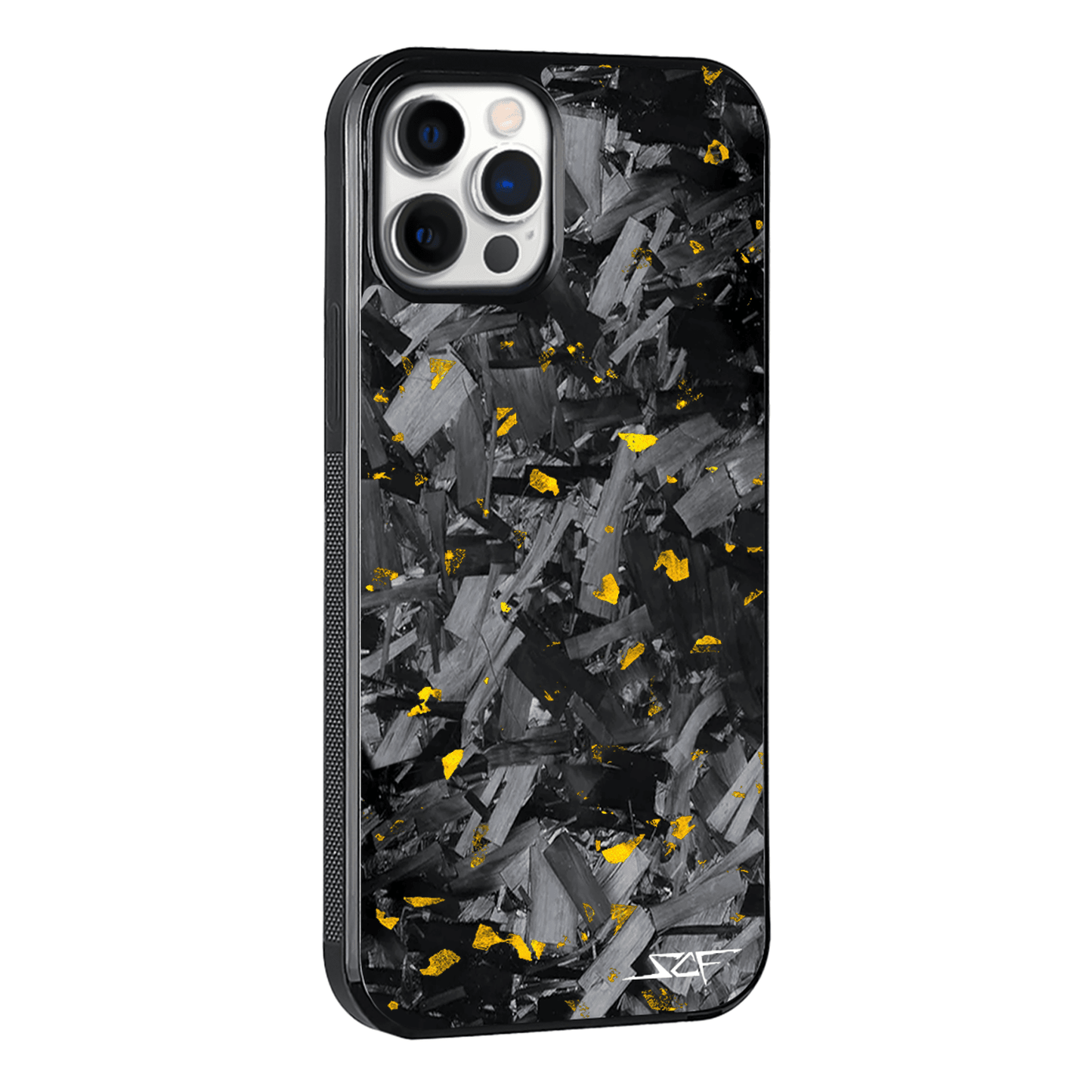 iPhone | Gold Flake Real Forged Chunk Carbon Fiber Phone Case | CLASSIC Series