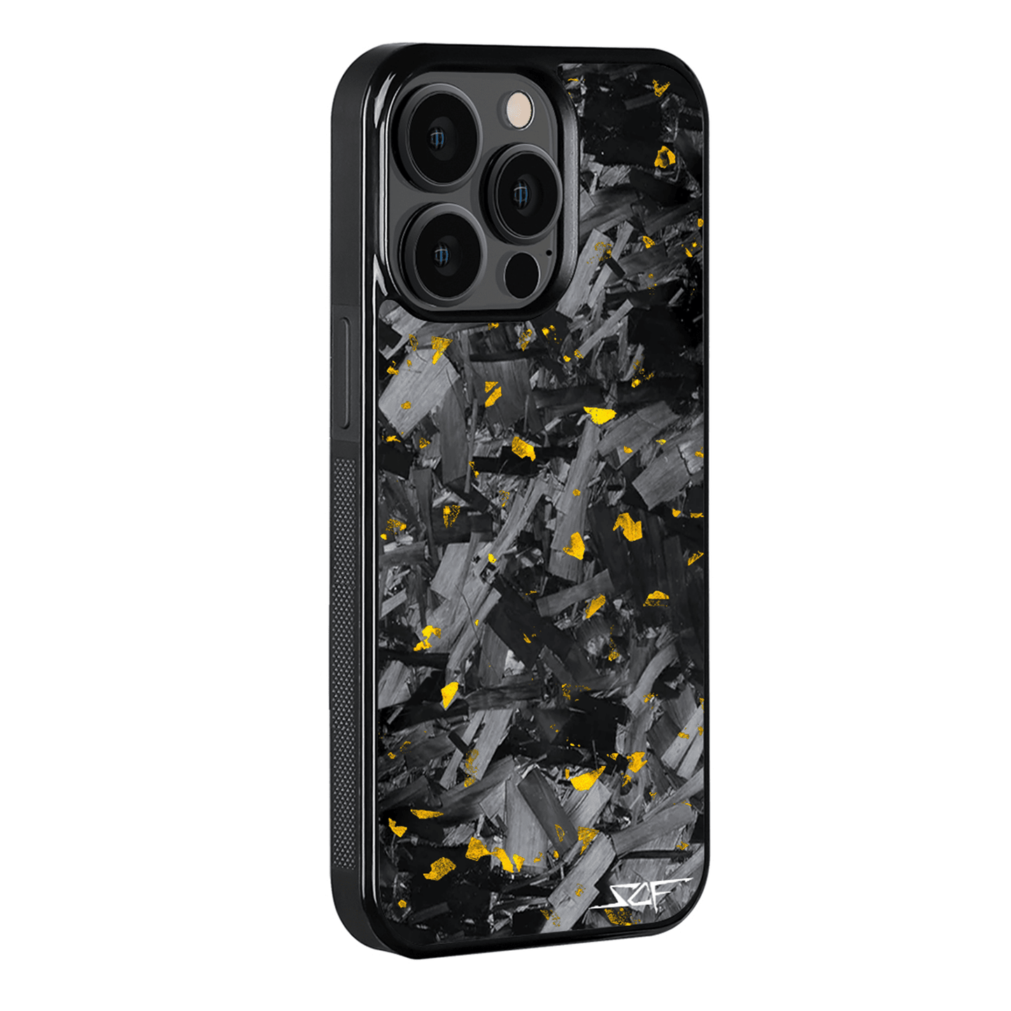 iPhone | Gold Flake Real Forged Chunk Carbon Fiber Phone Case | CLASSIC Series