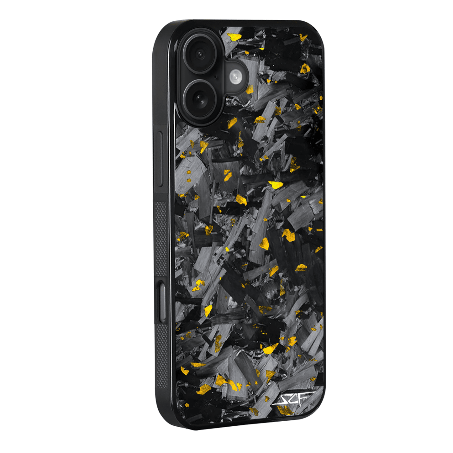 iPhone | Gold Flake Real Forged Chunk Carbon Fiber Phone Case | CLASSIC Series