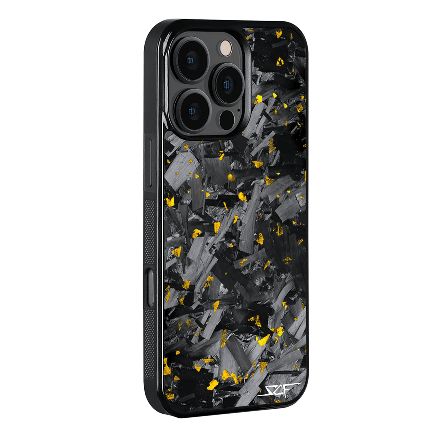 iPhone | Gold Flake Real Forged Chunk Carbon Fiber Phone Case | CLASSIC Series