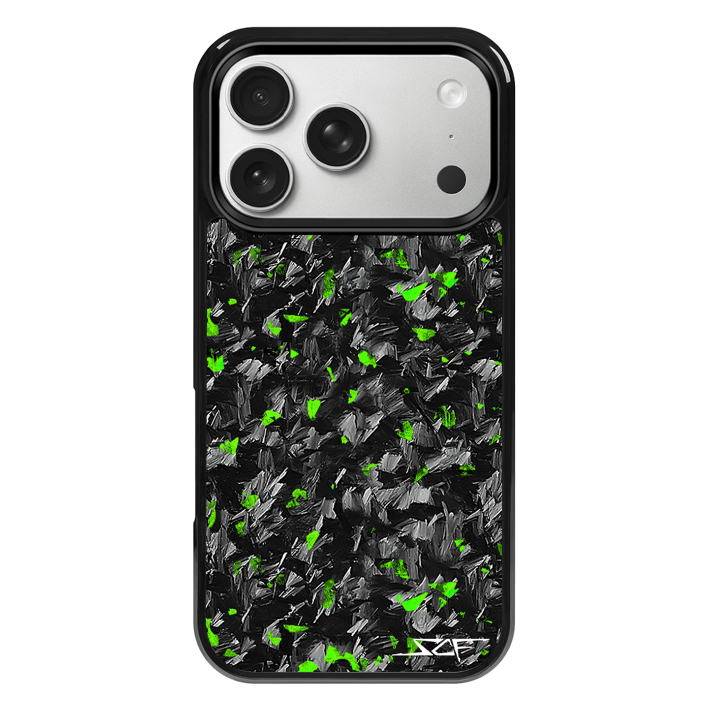 iPhone | Green Flake Real Forged Carbon Fiber Phone Case | CLASSIC Series