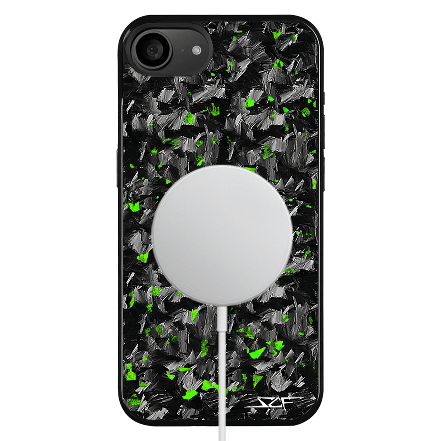 iPhone | Green Flake Real Forged Carbon Fiber Phone Case | CLASSIC Series