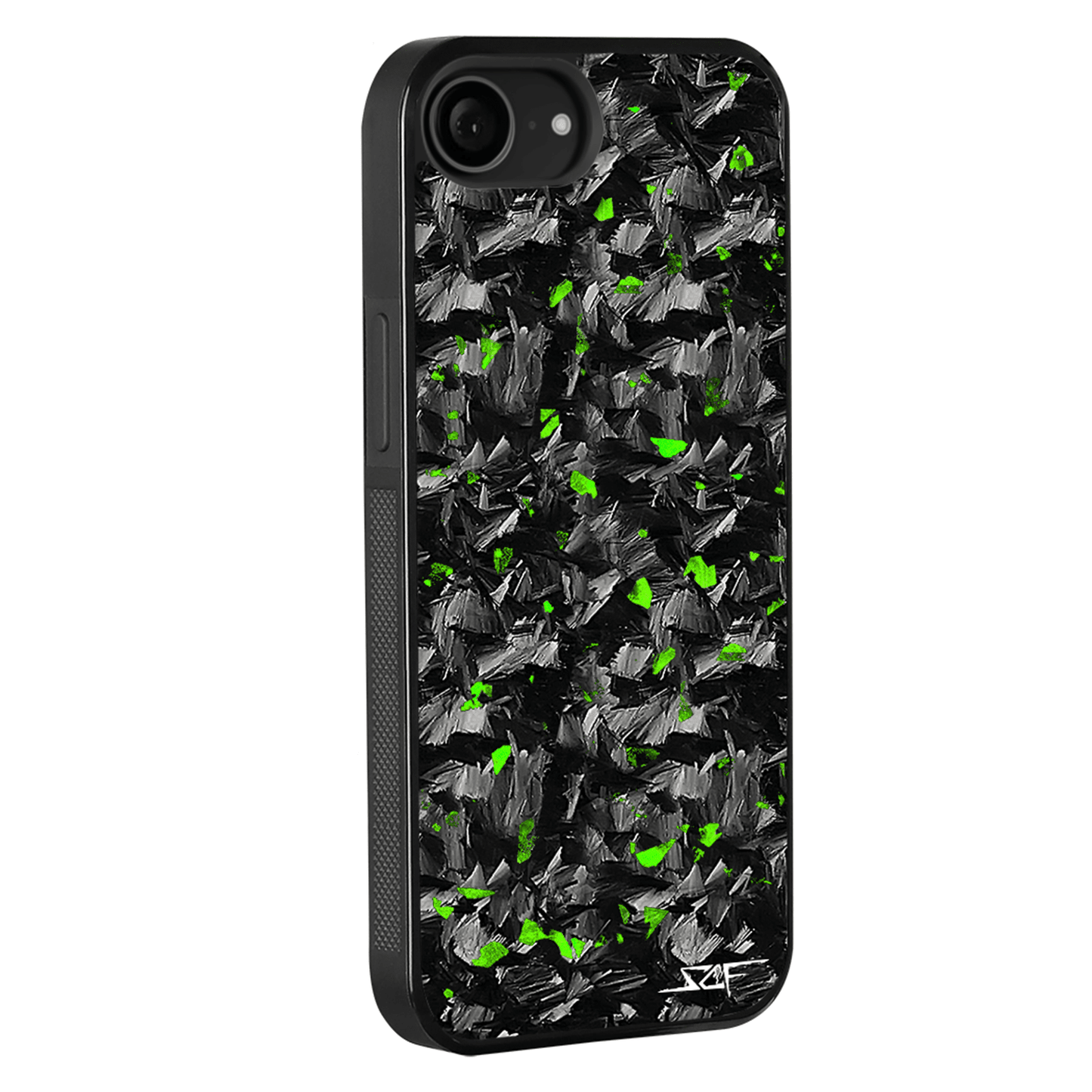 iPhone | Green Flake Real Forged Carbon Fiber Phone Case | CLASSIC Series