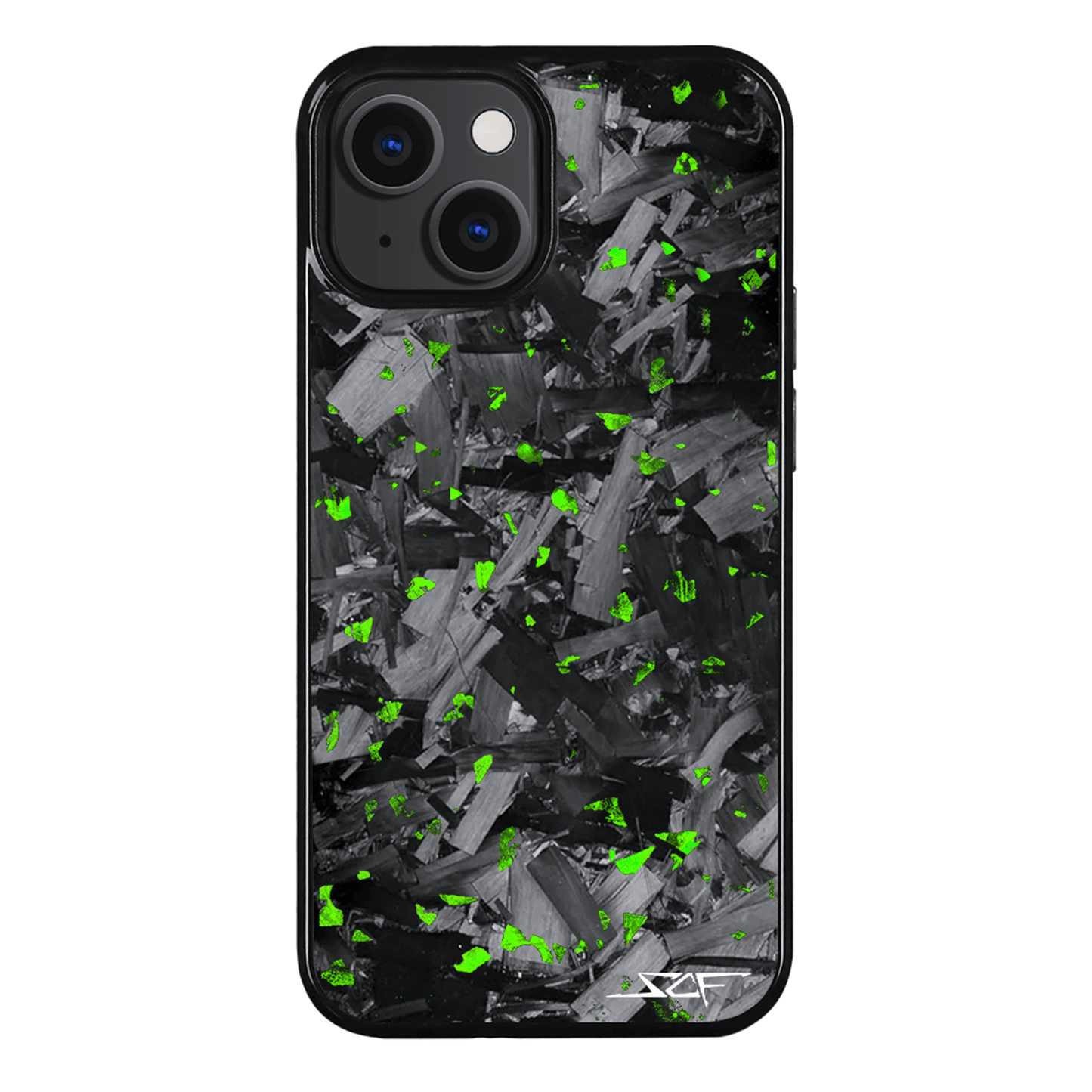 iPhone | Green Flake Real Forged Chunk Carbon Fiber Phone Case | CLASSIC Series