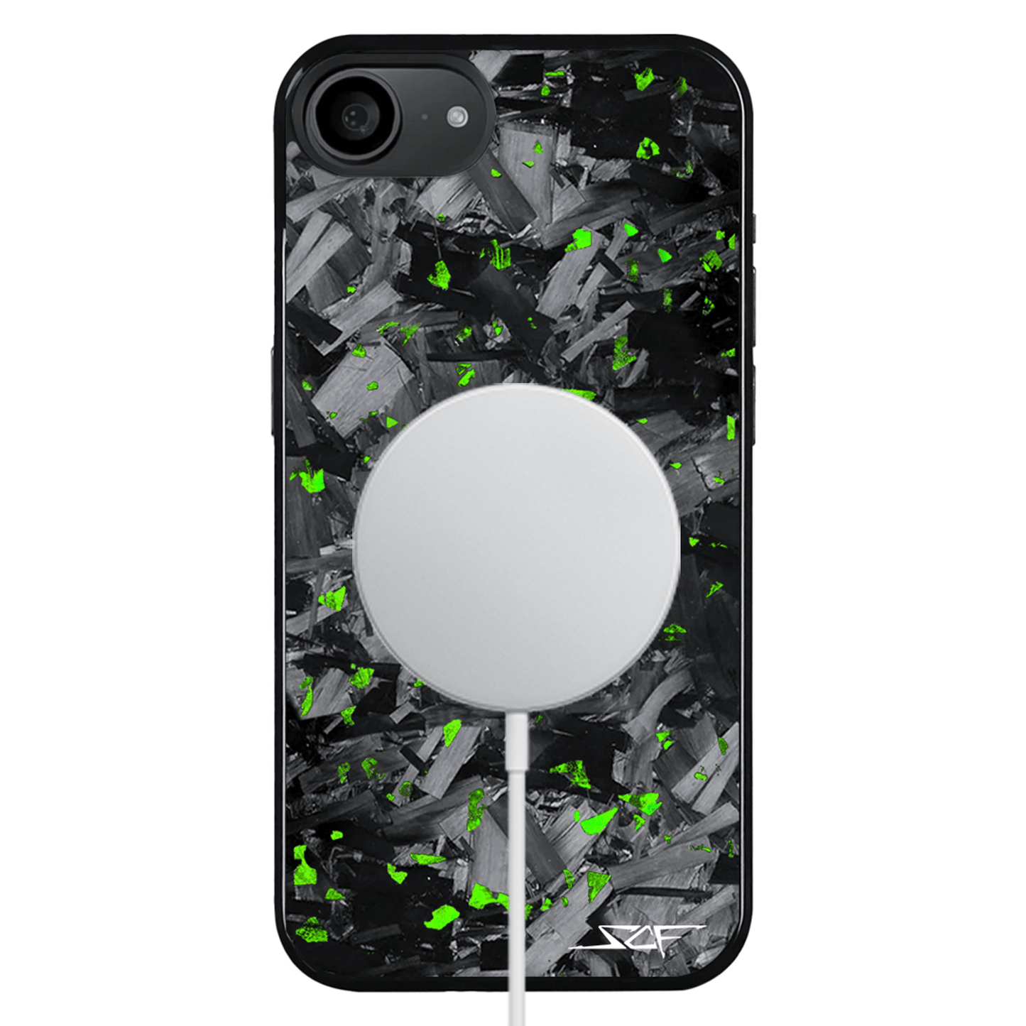iPhone | Green Flake Real Forged Chunk Carbon Fiber Phone Case | CLASSIC Series