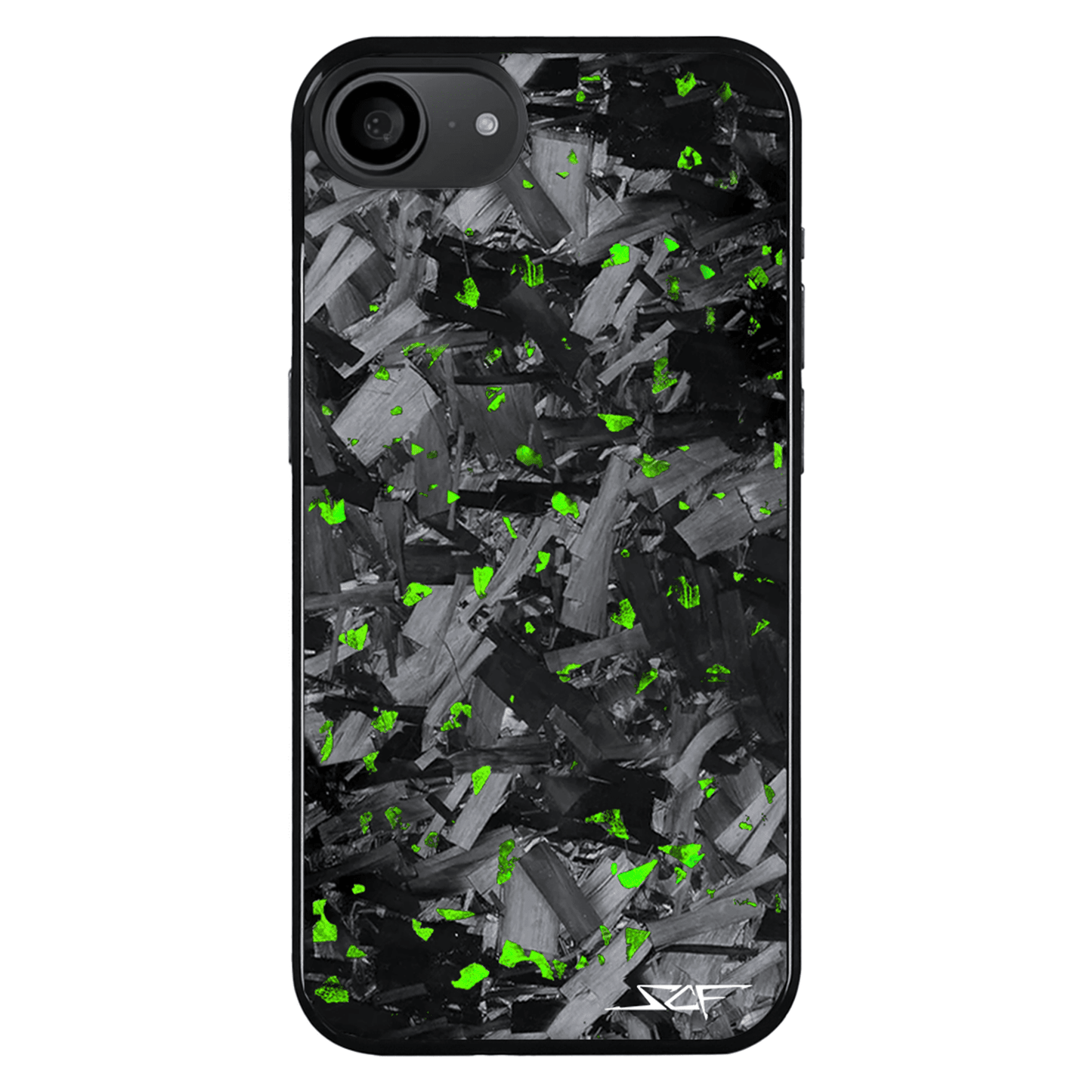iPhone | Green Flake Real Forged Chunk Carbon Fiber Phone Case | CLASSIC Series