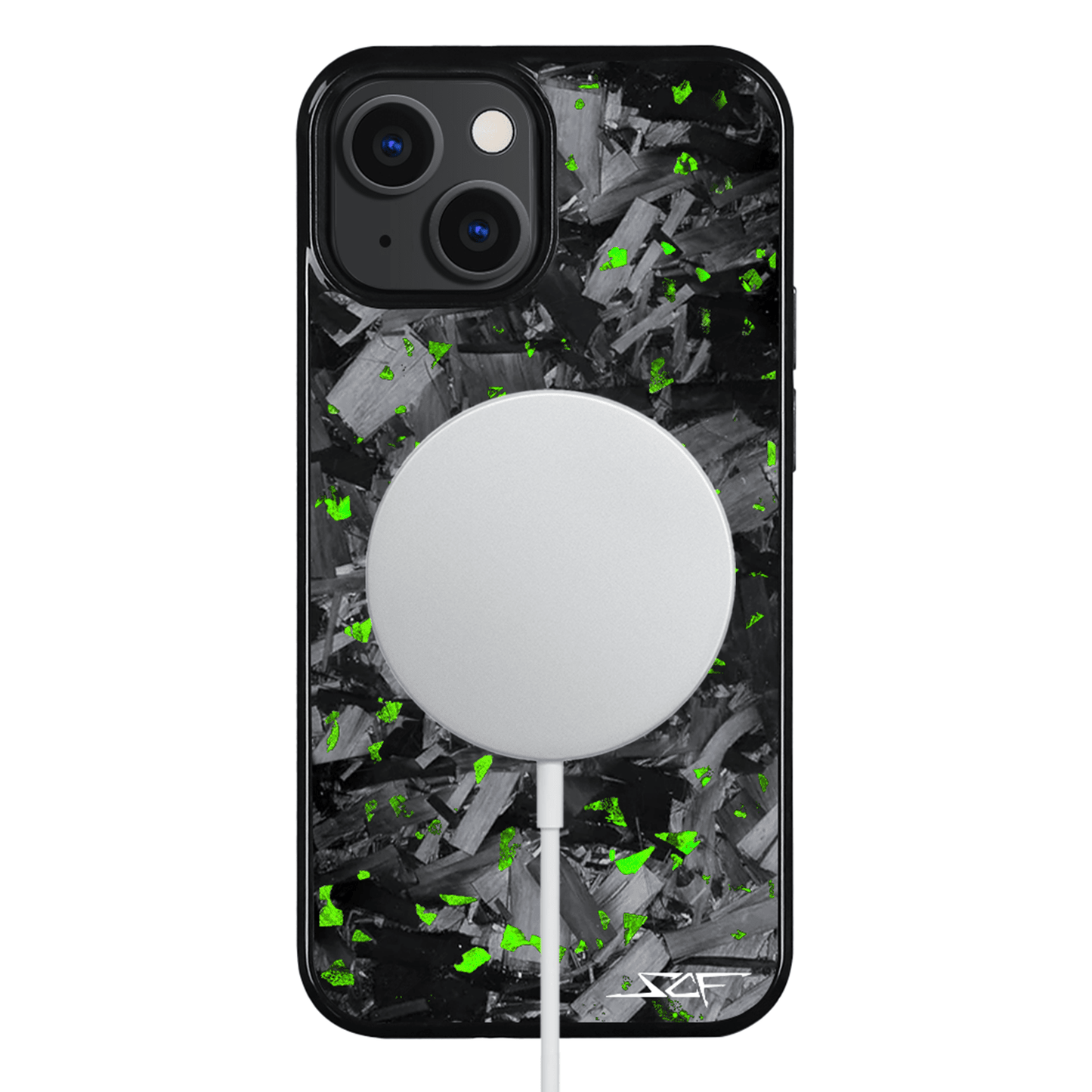 iPhone | Green Flake Real Forged Chunk Carbon Fiber Phone Case | CLASSIC Series