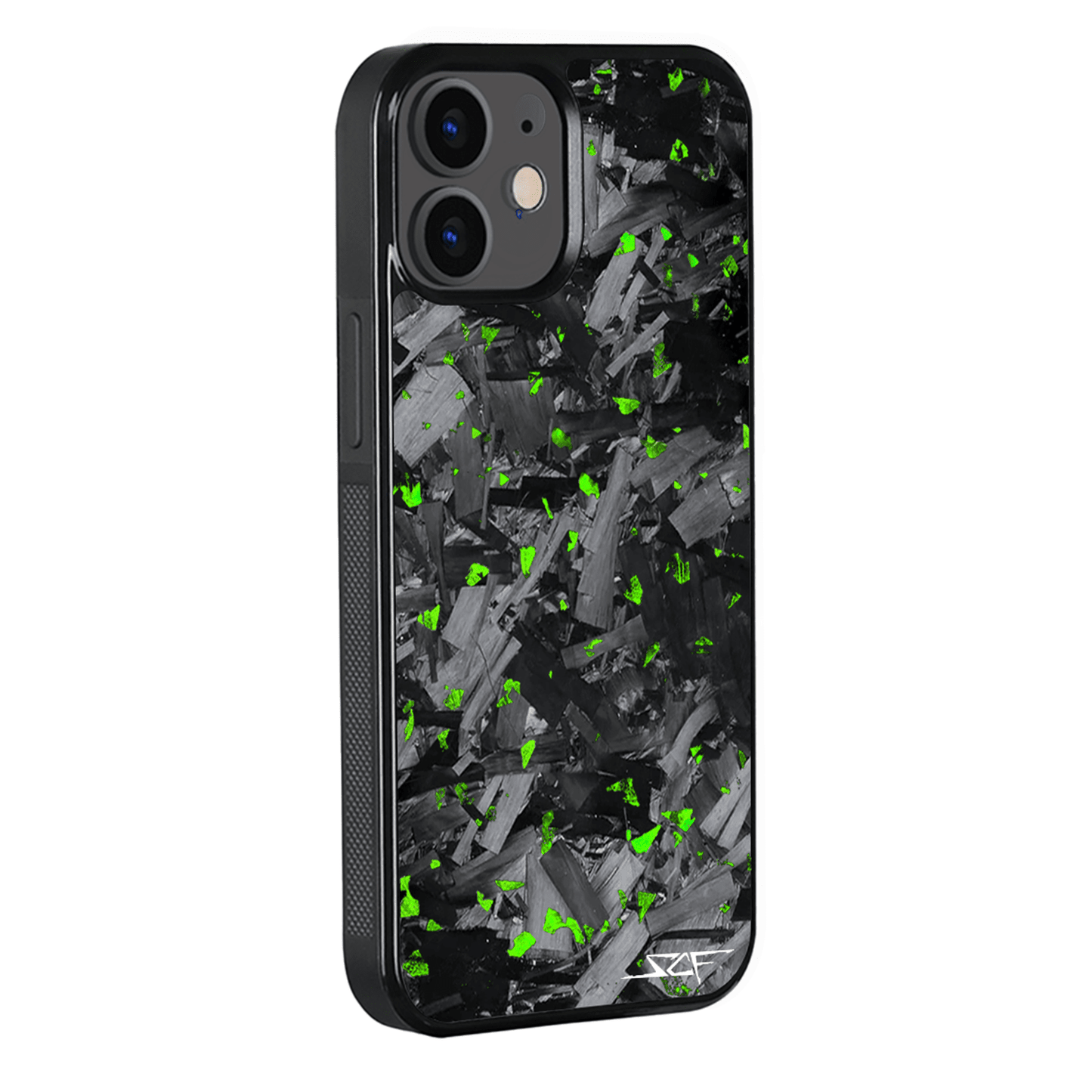 iPhone | Green Flake Real Forged Chunk Carbon Fiber Phone Case | CLASSIC Series