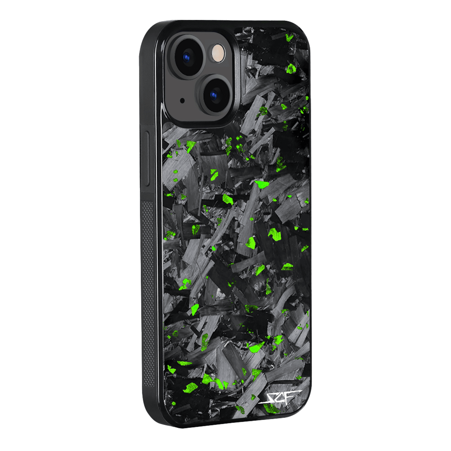 iPhone | Green Flake Real Forged Chunk Carbon Fiber Phone Case | CLASSIC Series