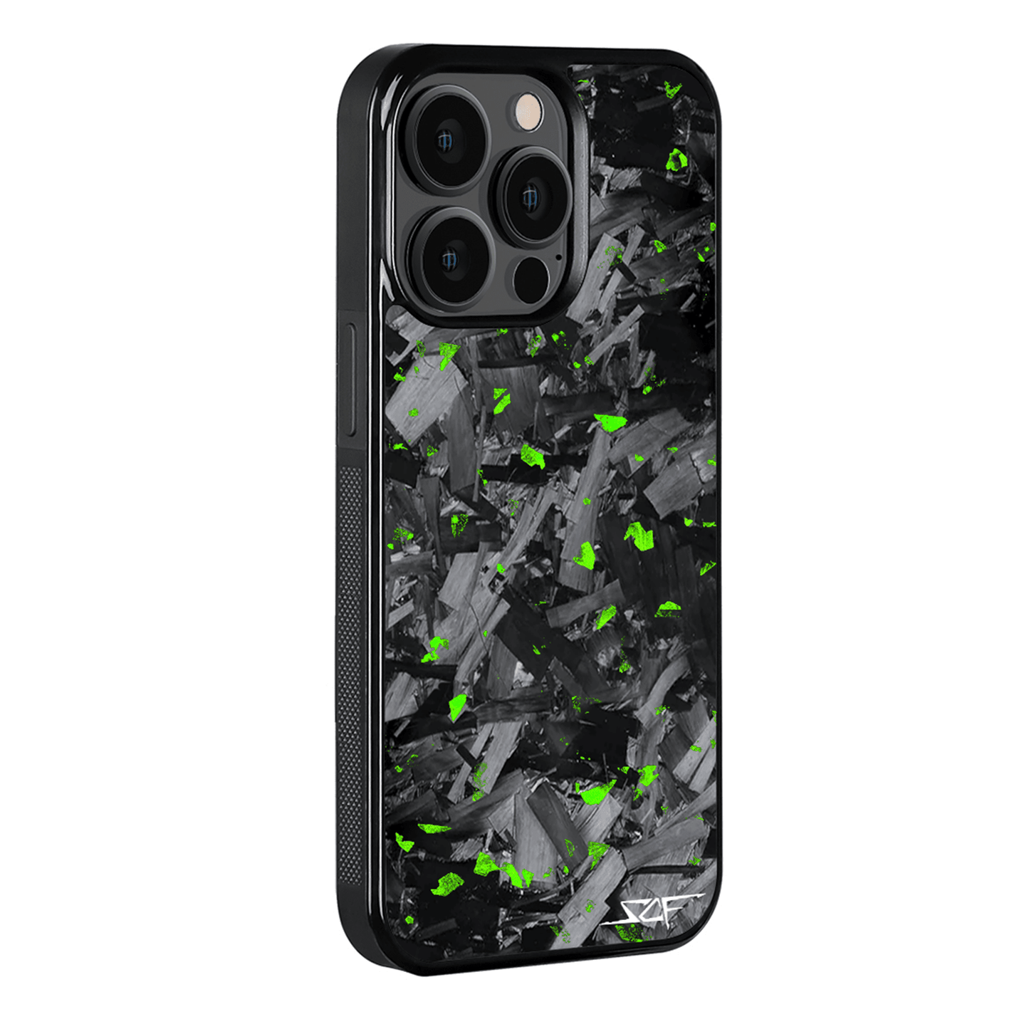 iPhone | Green Flake Real Forged Chunk Carbon Fiber Phone Case | CLASSIC Series