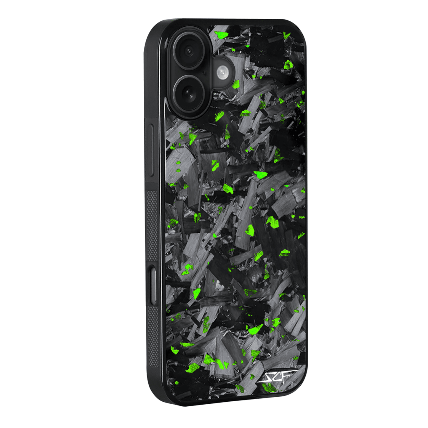iPhone | Green Flake Real Forged Chunk Carbon Fiber Phone Case | CLASSIC Series