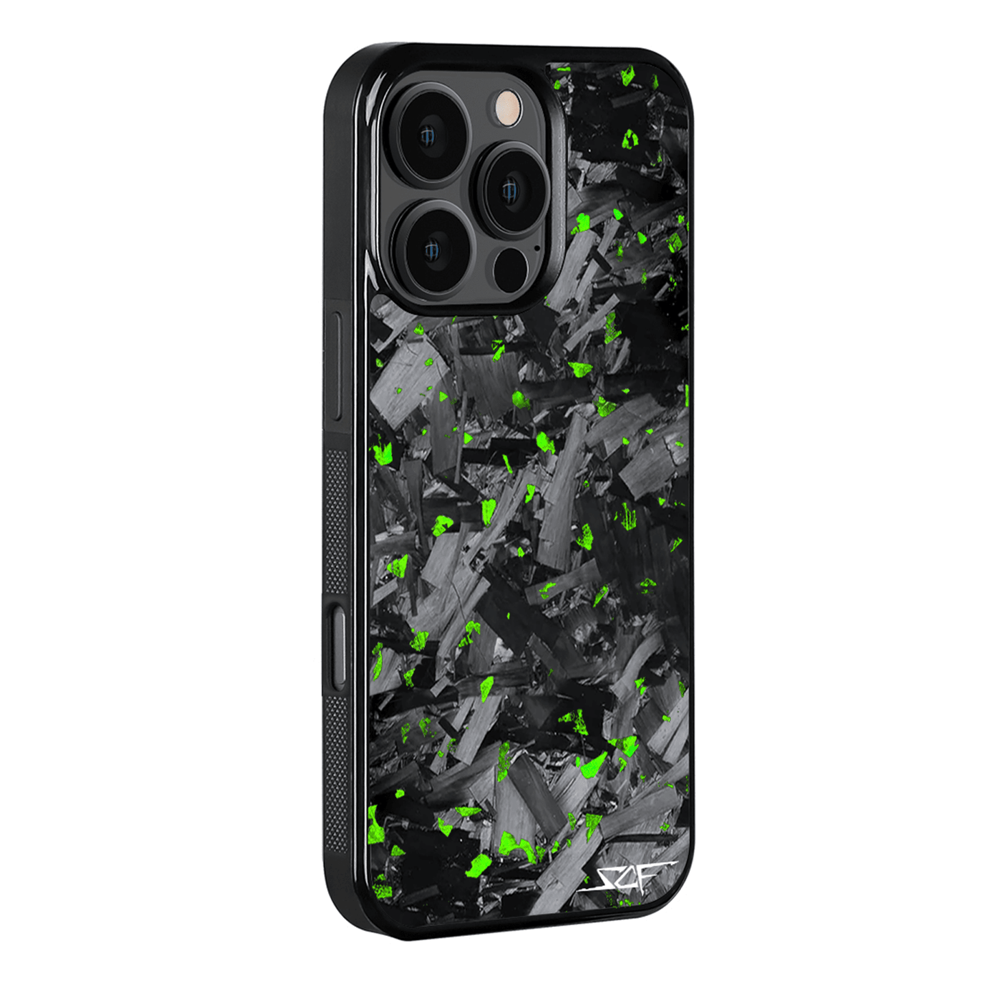 iPhone | Green Flake Real Forged Chunk Carbon Fiber Phone Case | CLASSIC Series