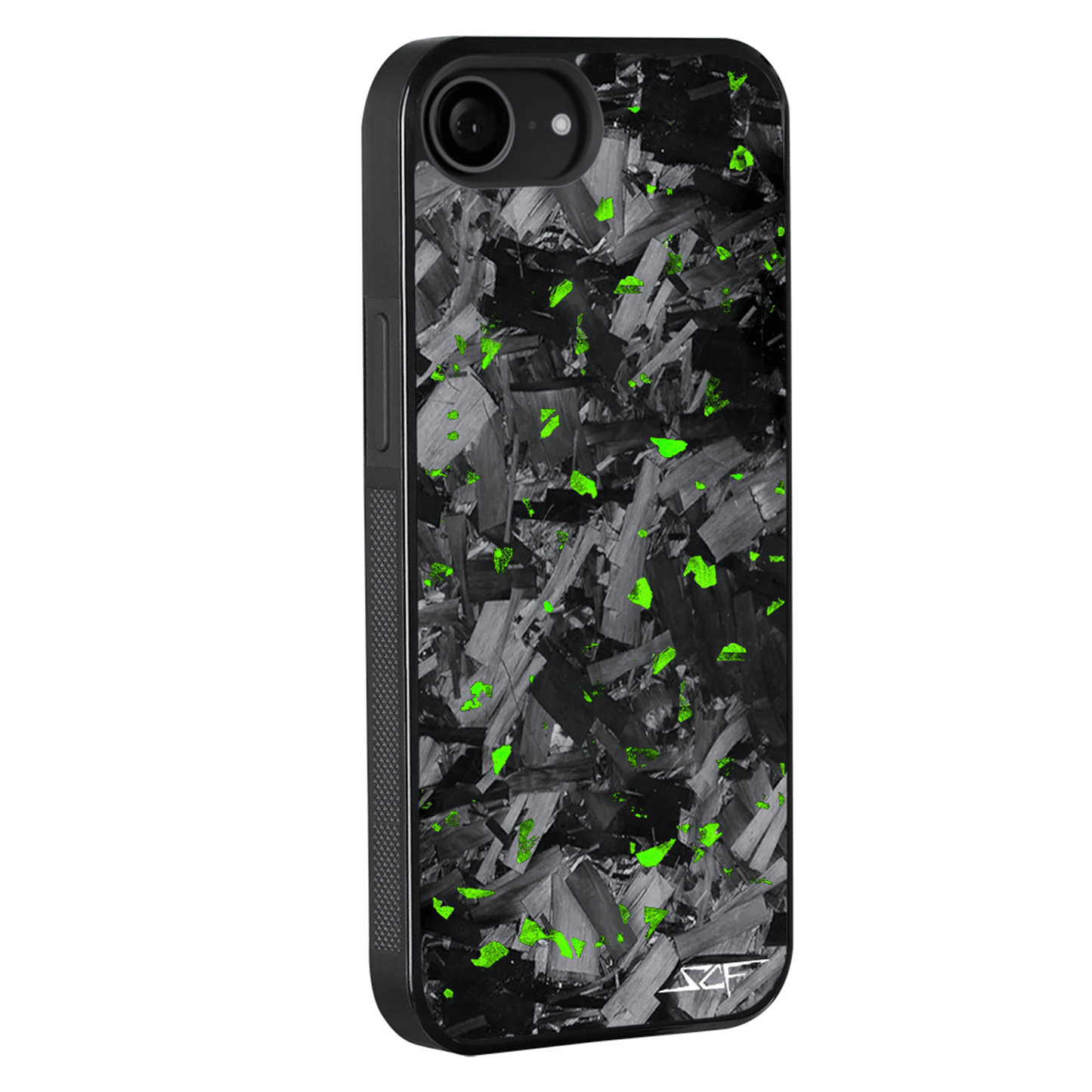iPhone | Green Flake Real Forged Chunk Carbon Fiber Phone Case | CLASSIC Series