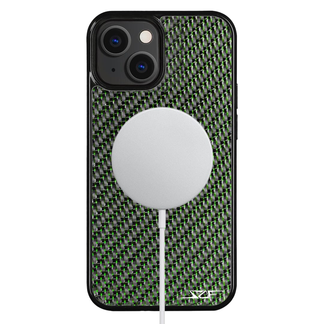 iPhone | Green Lace Real Carbon Fiber Phone Case | CLASSIC Series