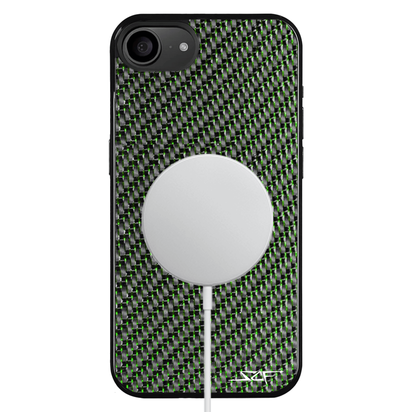 iPhone | Green Lace Real Carbon Fiber Phone Case | CLASSIC Series