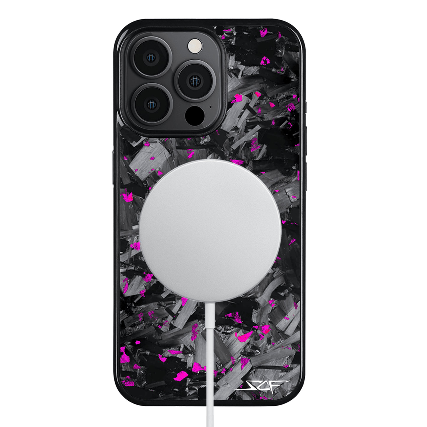 iPhone | Purple Flake Real Forged Chunk Carbon Fiber Phone Case | CLASSIC Series