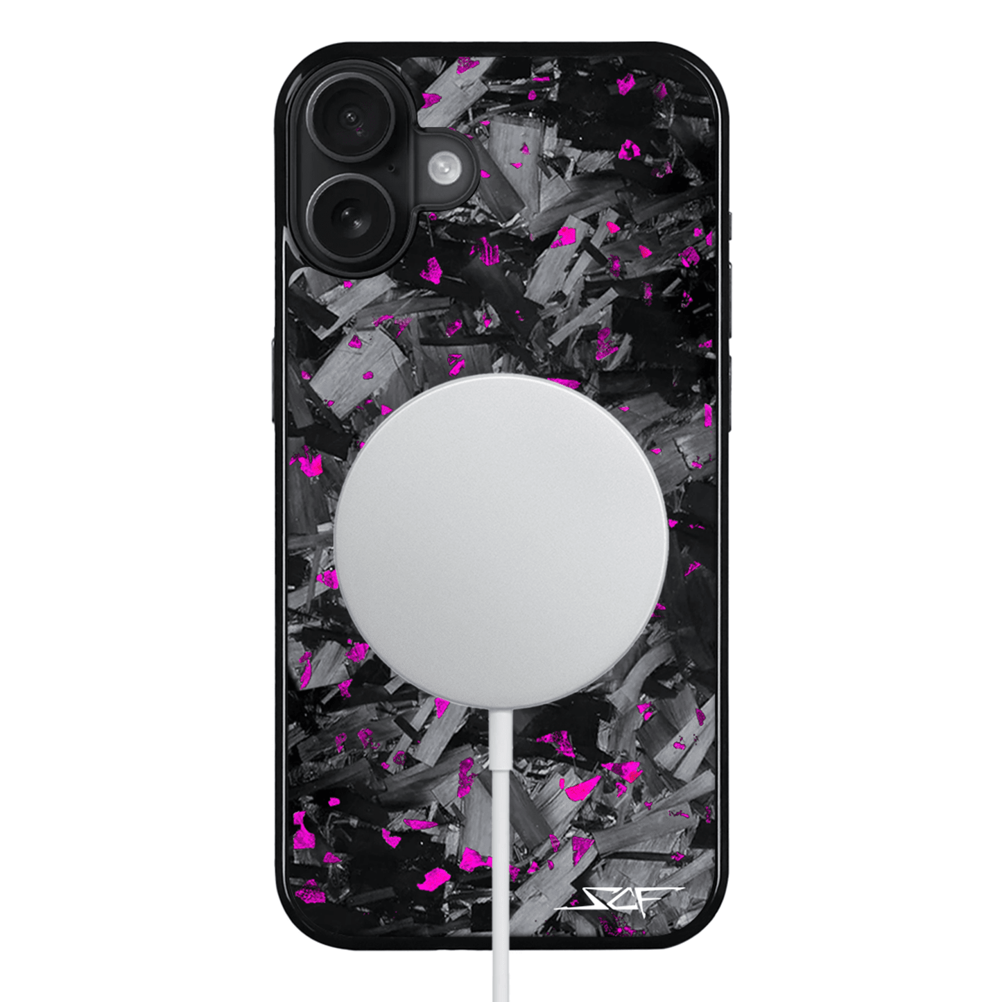 iPhone | Purple Flake Real Forged Chunk Carbon Fiber Phone Case | CLASSIC Series
