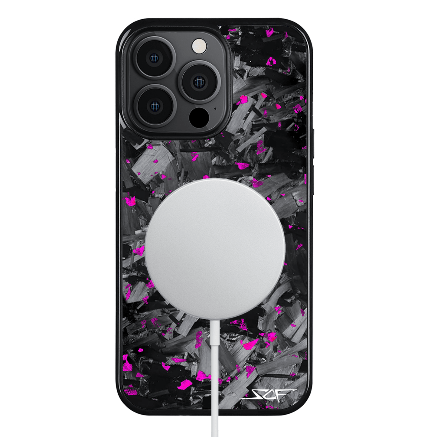 iPhone | Purple Flake Real Forged Chunk Carbon Fiber Phone Case | CLASSIC Series