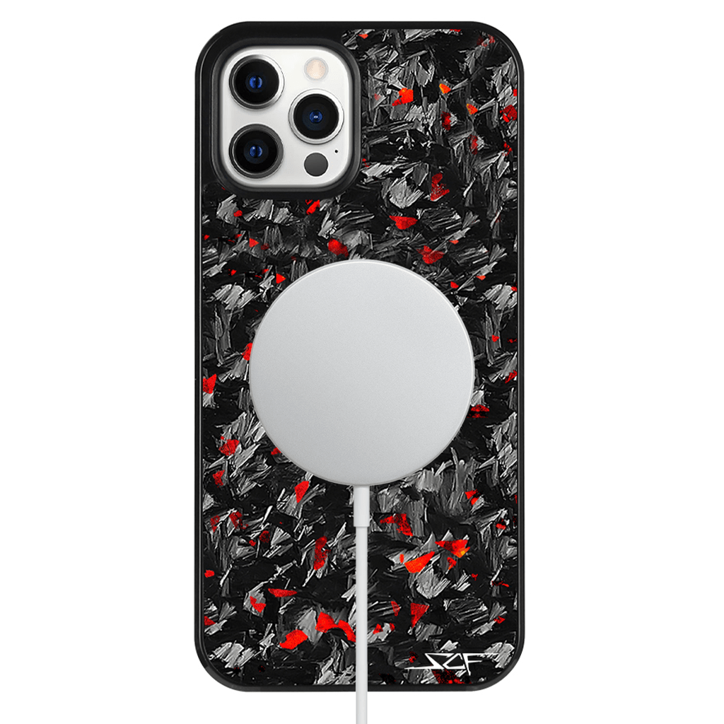 iPhone | Red Flake Real Forged Carbon Fiber Phone Case | CLASSIC Series