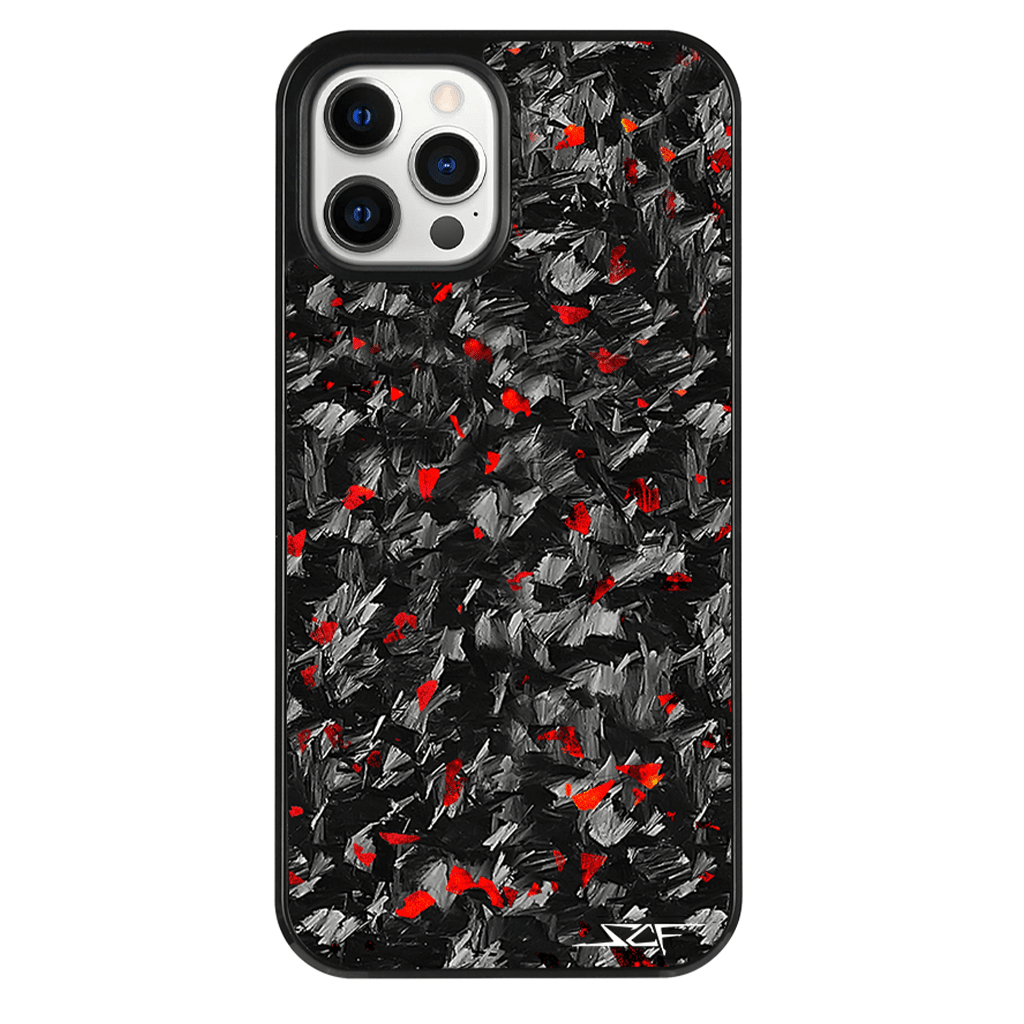 iPhone | Red Flake Real Forged Carbon Fiber Phone Case | CLASSIC Series