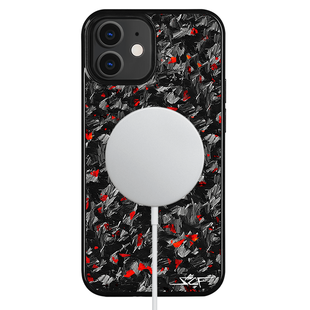iPhone | Red Flake Real Forged Carbon Fiber Phone Case | CLASSIC Series