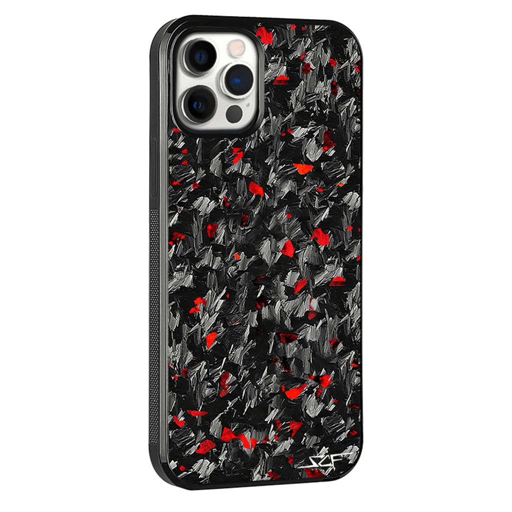 iPhone | Red Flake Real Forged Carbon Fiber Phone Case | CLASSIC Series