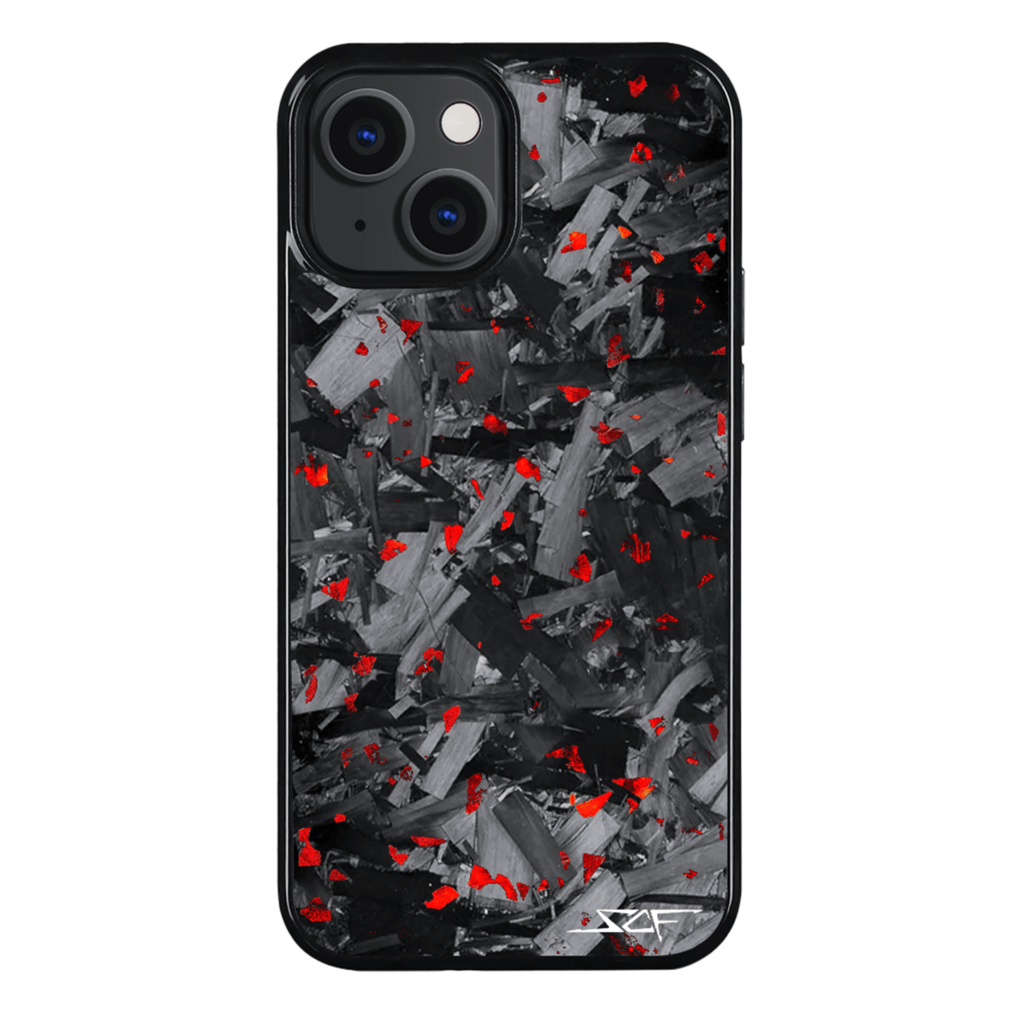 iPhone | Red Flake Real Forged Chunk Carbon Fiber Phone Case | CLASSIC Series