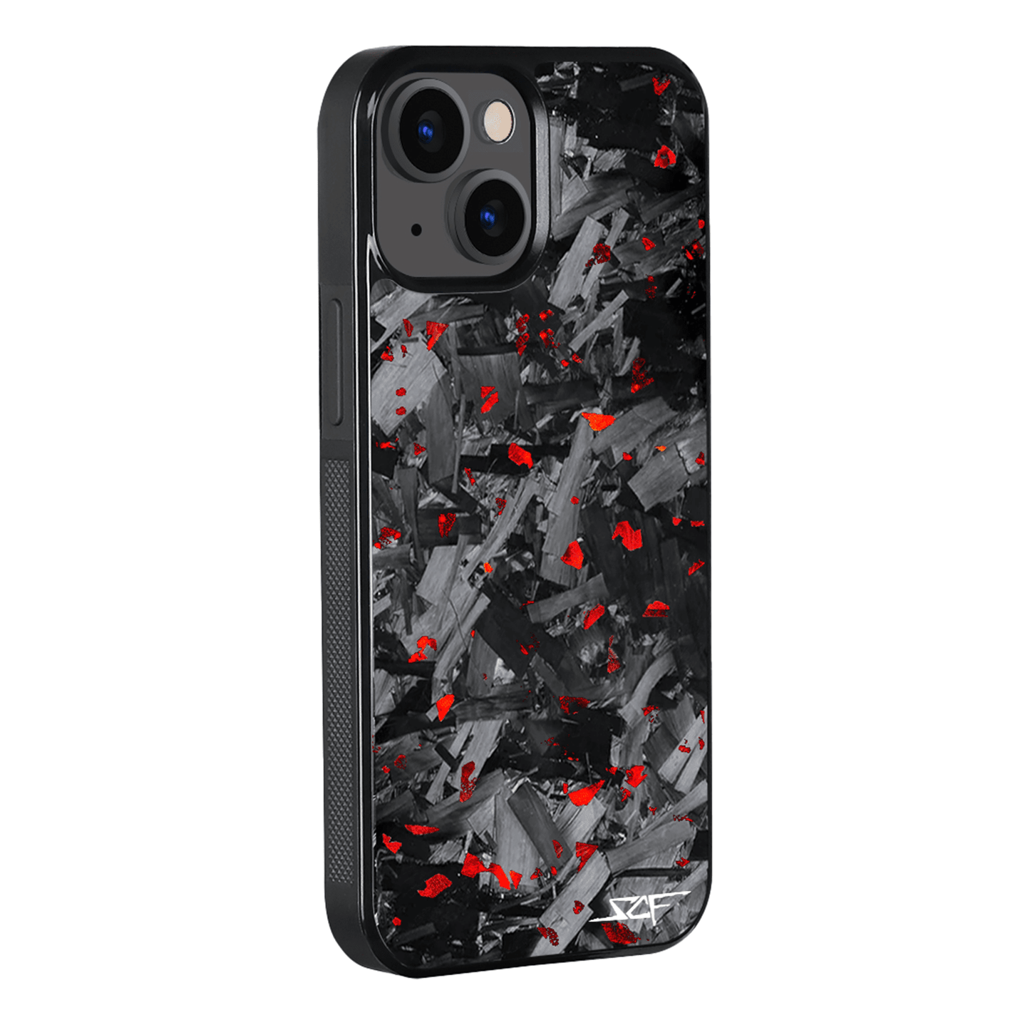 iPhone | Red Flake Real Forged Chunk Carbon Fiber Phone Case | CLASSIC Series