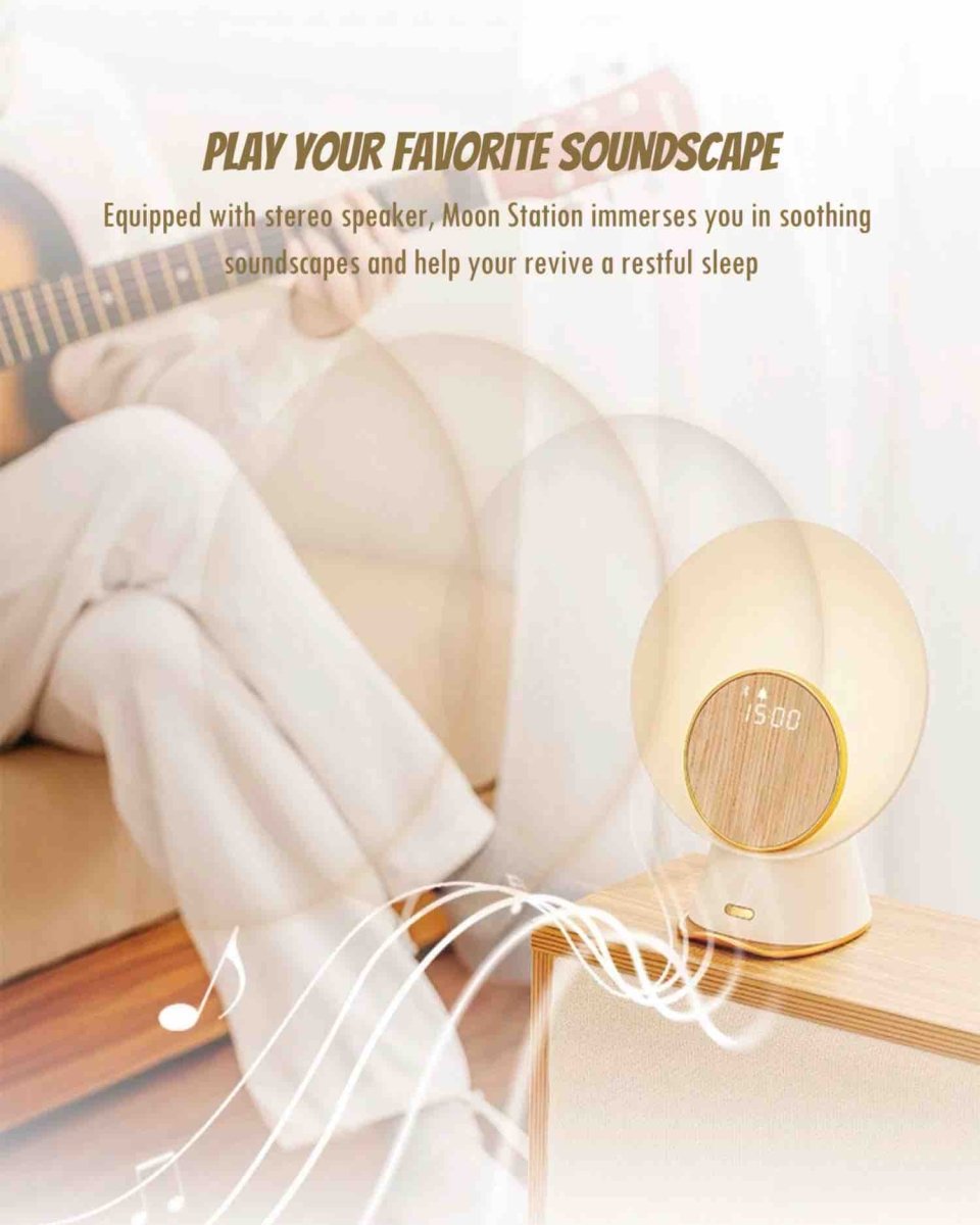 Moon Station: Bedside Lamp, Wireless Charger, Stereo Speaker All In One - Moon Station - INSPECIAL HOME