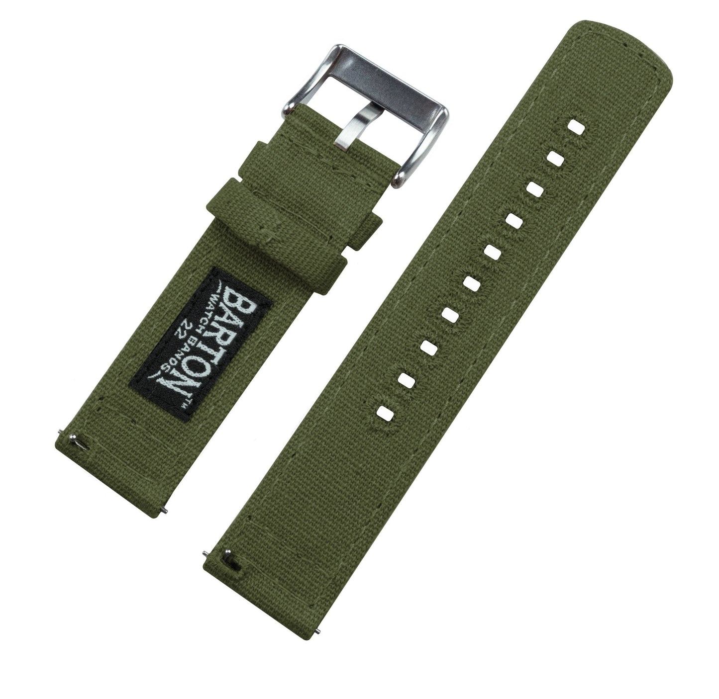 Samsung Galaxy Watch Active 2 | Army Green Canvas - Barton Watch Bands