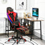 Gaming Chair Adjustable Swivel Computer Chair with Dynamic LED Lights-Red by DirectDeals