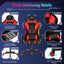 Gaming Chair Adjustable Swivel Computer Chair with Dynamic LED Lights-Red by DirectDeals