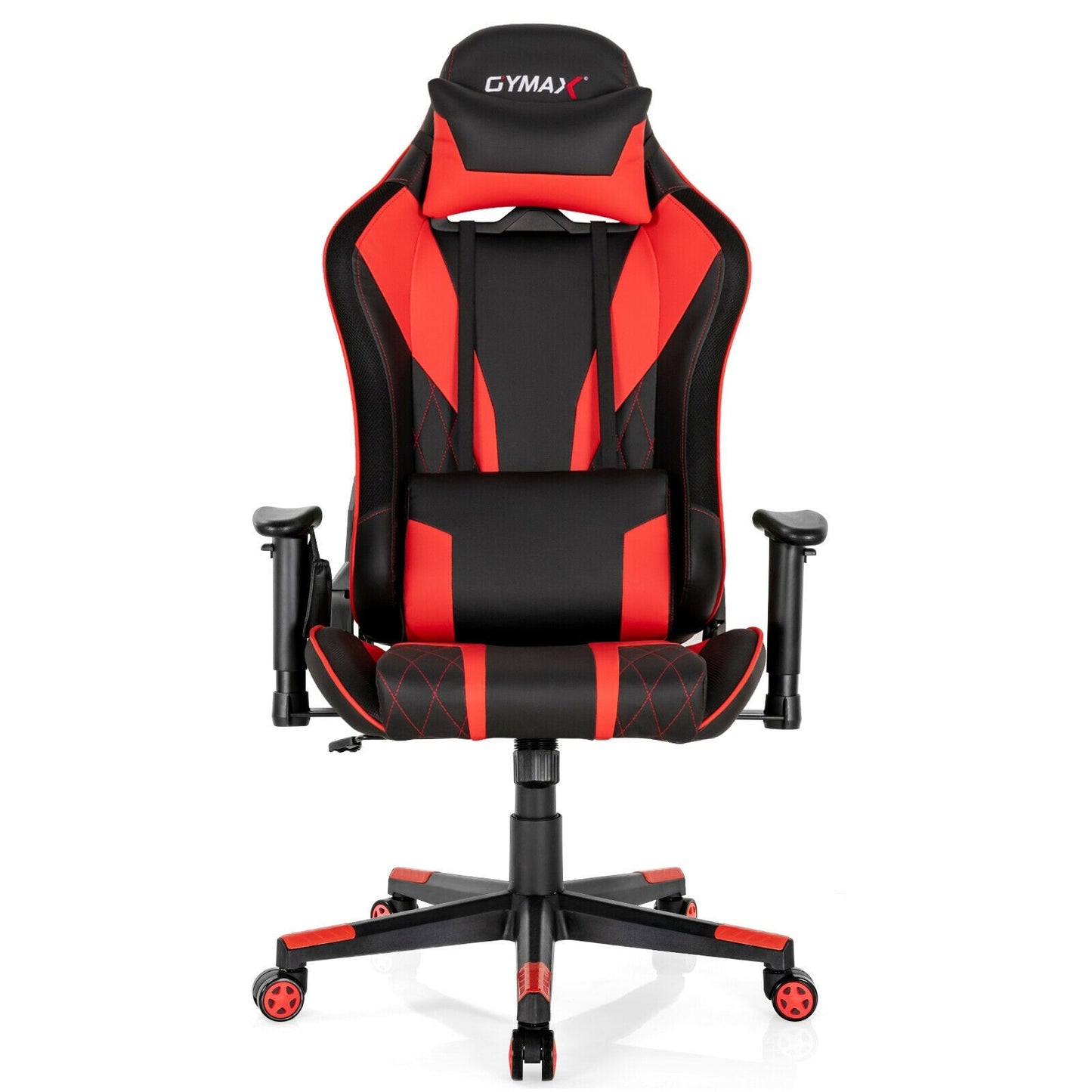 Gaming Chair Adjustable Swivel Computer Chair with Dynamic LED Lights-Red by DirectDeals