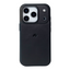 Black leather phone case with raised camera surround and Bullstrap logo