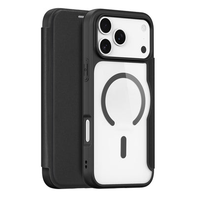 iPhone 17 Pro Leather Case DUX DUCIS Skin X Pro Series Flip Cover Compatible with MagSafe