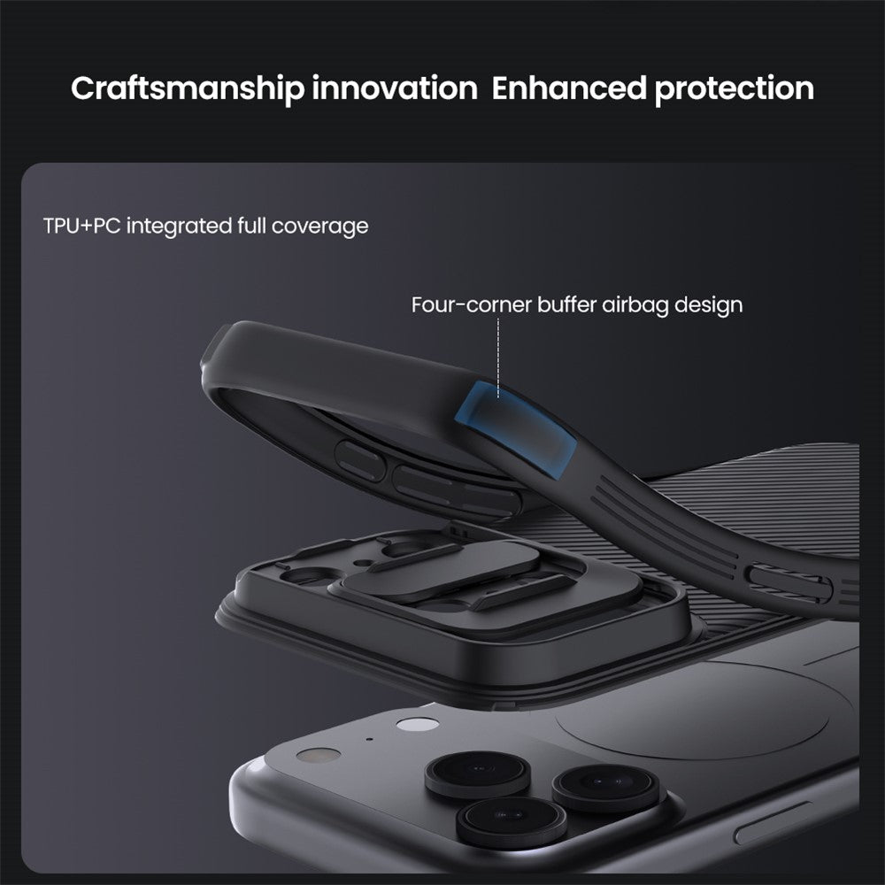 NILLKIN Camshield Pro for iPhone 17 Pro Case Compatible with MagSafe TPU + PC Phone Cover with Slider Camera
