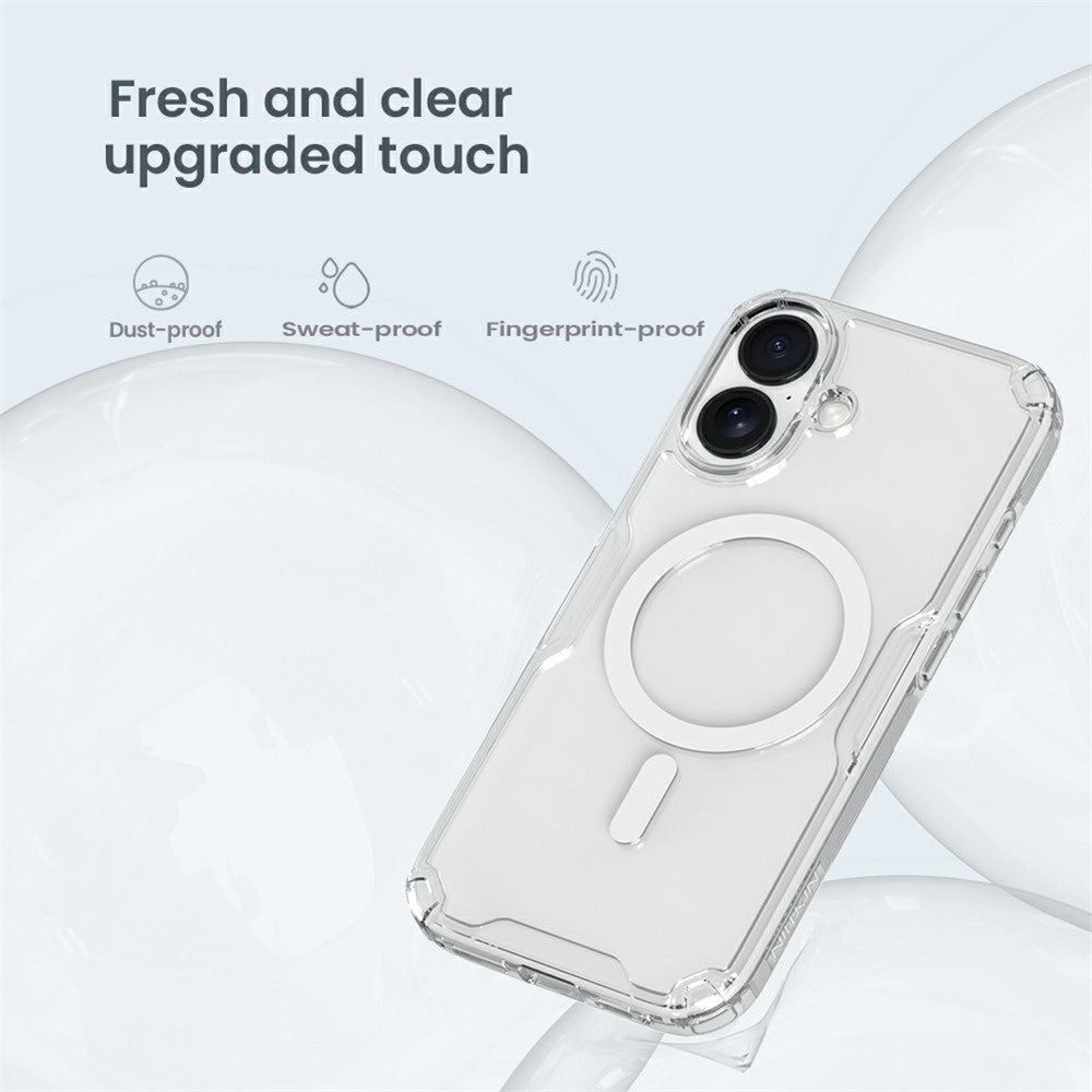 NILLKIN Nature Pro Series for iPhone 17 Case Compatible with MagSafe TPU + PC Ultra Clear Phone Case