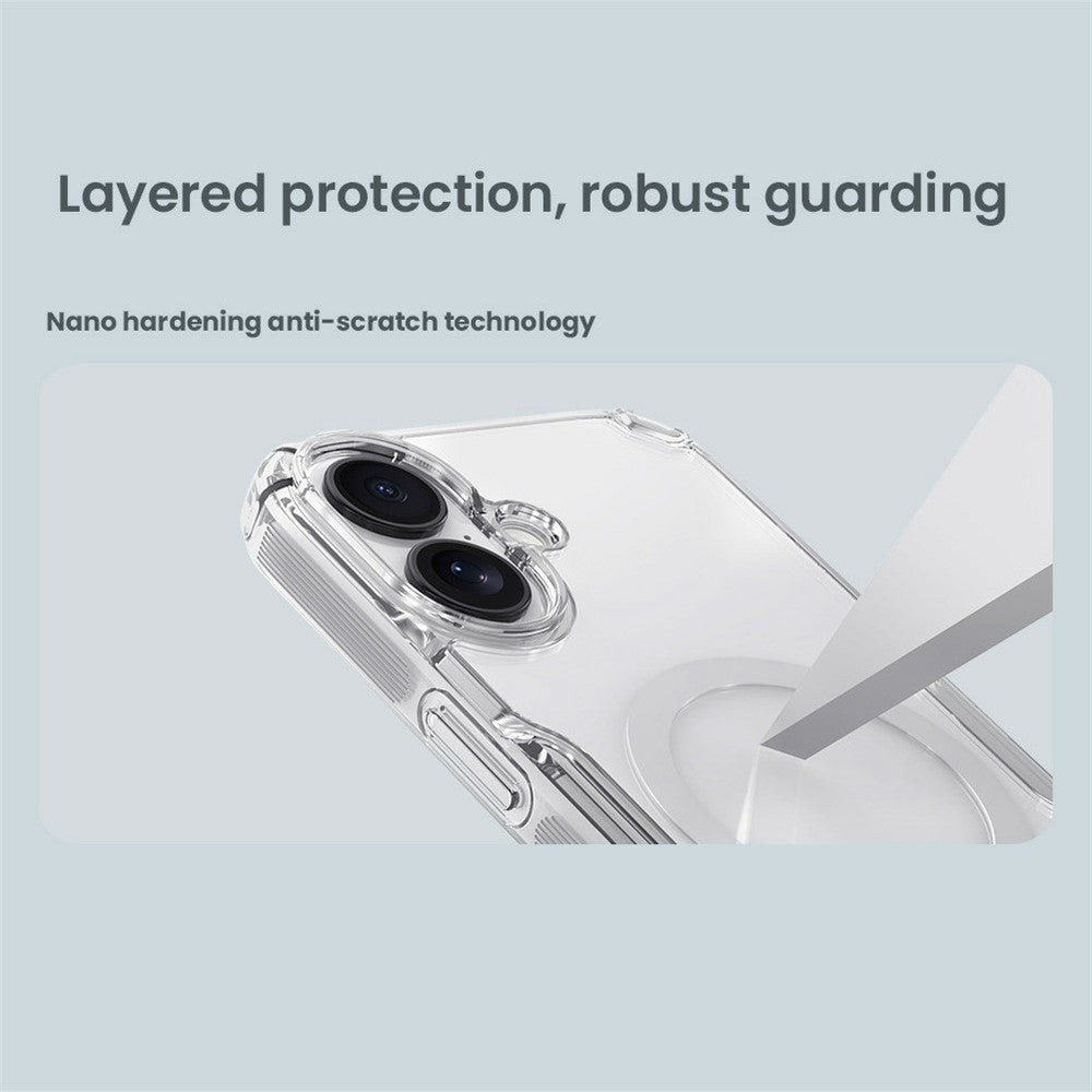 NILLKIN Nature Pro Series for iPhone 17 Case Compatible with MagSafe TPU + PC Ultra Clear Phone Case