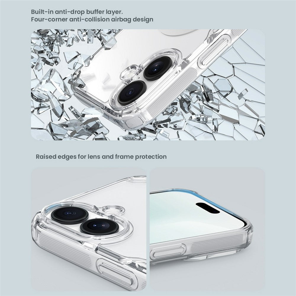 NILLKIN Nature Pro Series for iPhone 17 Case Compatible with MagSafe TPU + PC Ultra Clear Phone Case
