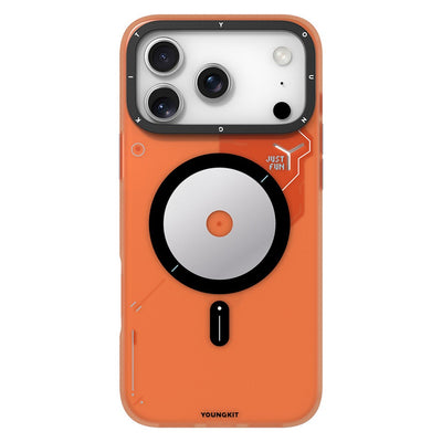 YOUNGKIT For iPhone 17 Pro Max Case Compatible with MagSafe Unique Disc Design TPU + PC Phone Back Cover
